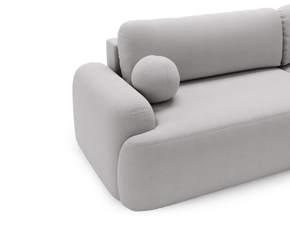 Ecksofa L Form Boucle OLIO Grau