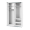 Schwebetürenschrank mit Spiegel LAVIAS Weiß