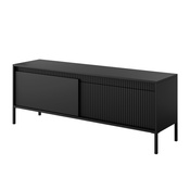 TV Schrank mit zwei Klappen und fronten gefräst JULO Schwarz