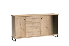 Schubkastenkommode mit 4 Schubladen und 3-türig BORDO Eiche Artisan