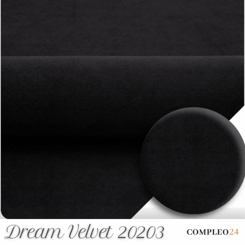 Boxspringbett Cloudy 180x200 mit topper schwarz PADDY