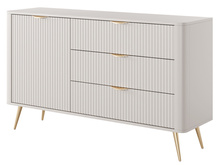 Kommode mit drei Schubladen und Drehtür GLAMOUR BELLO Beige