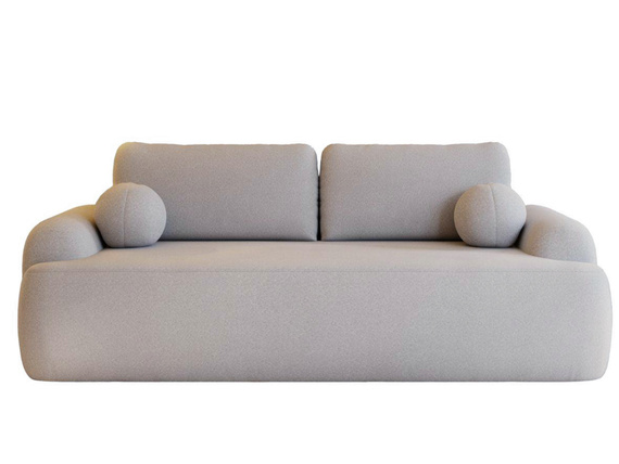 Elegantes Schlafsofa Bouclé Grau Teddy TEDI