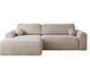 Design Ecksofa in modernem stil velvet grau links AURA