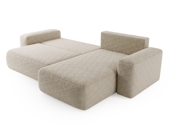 Ecksofa L-Form Rechts Schlaffunktion Stauraum Tedis beige