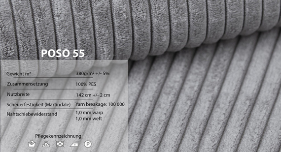 Ecksofa mit Schlaffunktion LEO Breite: 213 cm Grau