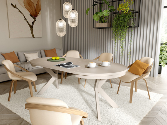 Runde Esstische BELLAMI Weiß modern