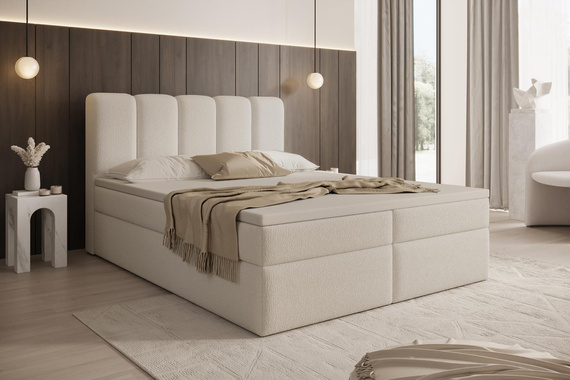 Elegantes Boxspringbett 200x200 Hellbeige BELLO