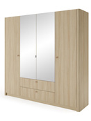 Kleiderschrank mit Spiegel BOHOS Eiche