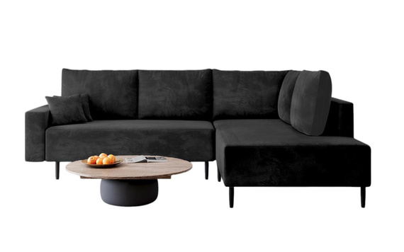 Ecksofa Bonell bequem für Wohnzimmer Graphit 257cm BLAIR