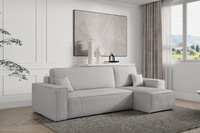 Ecksofa mit universelle Ottomane und Schlaffunktion KARL Grau