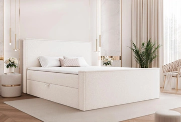 180x200 \ boucle \ Weiß \ mit Topper