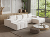 Modernes Ecksofa U Form Creme