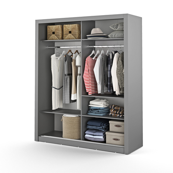 Mehrweckschrank mit Spiegel ARTI 03 Grau