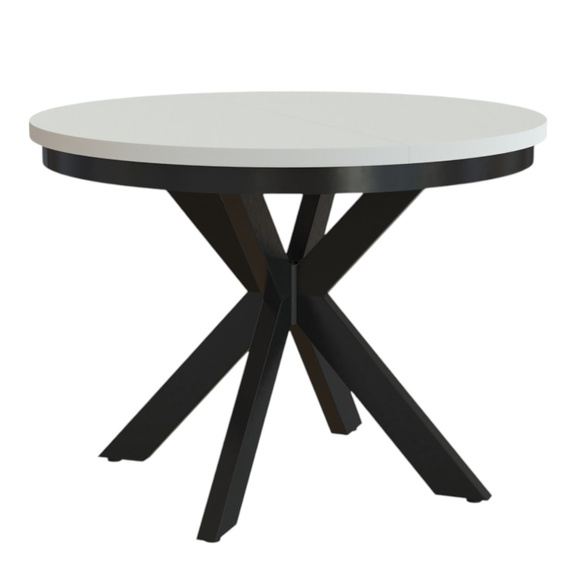 Runde Esstische BELLAMI Weiß/Schwarz
