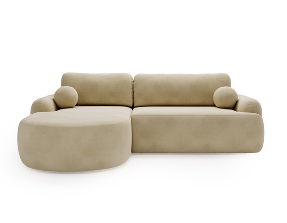Trendiges Ecksofa L-Form OLIO Hellbeige