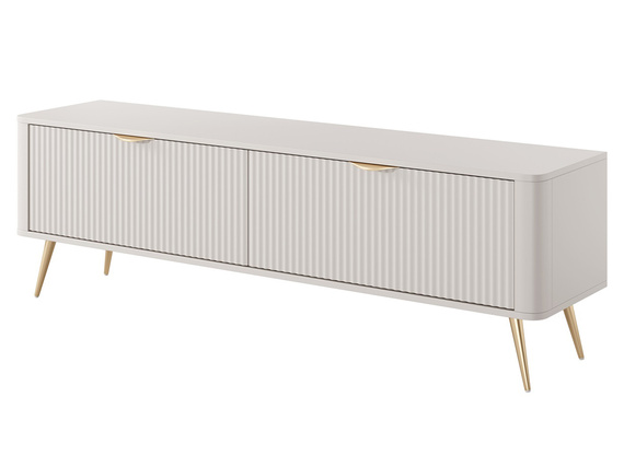 TV Tisch beige mit goldenen griffen BELLO