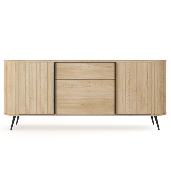 Kommode 196 cm Eiche Cremona Lamellen CREMIGIO