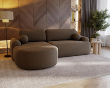 Designsofa L Form OLIO Braun