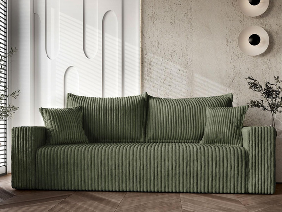 Modern cordstoff Schlafsofa olivgrün CORDI
