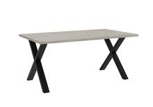 Industrieller Esstisch BLAKE Beton/Schwarz