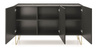 Kommode Sideboard mit marmur ARUB Schwarz Graphit