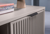 TV-Schrank mit 2 Klappen VIVAS geriffelte Front BLAU