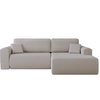 Cordstoff Ecksofa Elegant Grau