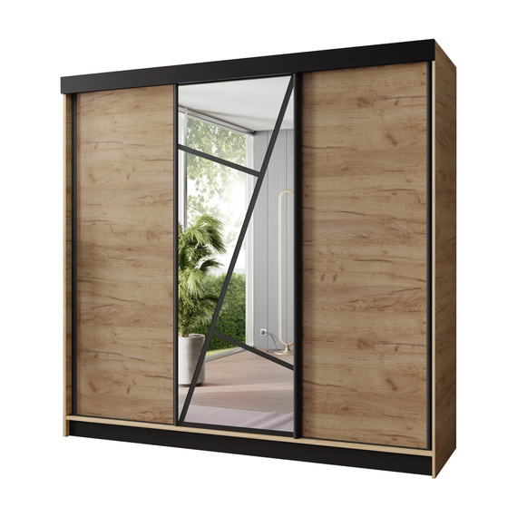Garderobenschrank mit Schiebetüren TORET Eiche craft 