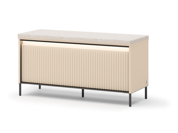 Garderoben-Set Beige mit Lamellen FLORE
