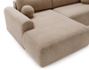 Design Ecksofa in modernem stil velvet hellbeige links AURA