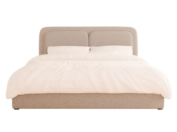 Modernes Beige Polsterbett mit Metallrahmen 120x200 LEA