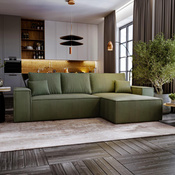 Ecksofa L-form MALAG Olivgrün