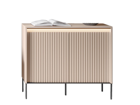 Kommode modern mit gerifflete Front für Wohnzimmer FLORE