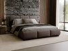 Polsterbett mit Bouclé-Stoff 180x200 Braun