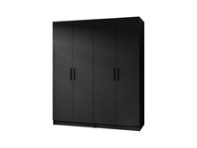 Kleiderschrank POLA Drehtürenschrank für den Flur Schwarz