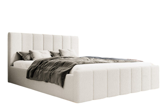 Bett LIVORA Boucle 140x200 Creme
