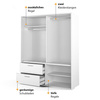 Kleiderschrank mit Spiegel ARTI Eiche artisan/Schwarz