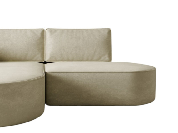 Designer Ecksofa L Grau MORENO