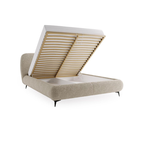 Design Bett mit Bettkasten Polsterbett 180x200 Grau