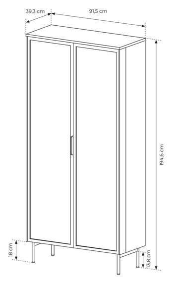 Vitrine mit LED-Beleuchtung MARBELA Eiche Dunin