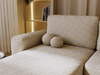 Creme Bouclé Sofa U-Form TEDIS
