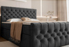 Glamouröses Samtbett mit hohem Komfort Graphit 120x200 MIAMI