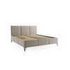 Designerbett geflechtartiger Stoff im Retro-Stil 160x200 Graphit LARAS