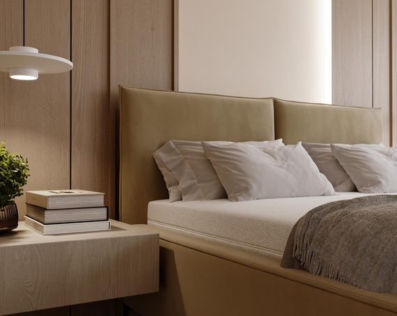 Polsterbett modern 180x200 GRAU LEO