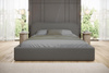 Designer Doppelbett Polsterung 180x200 Graphit
