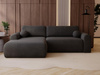 Design Ecksofa in modernem stil velvet graphit links AURA