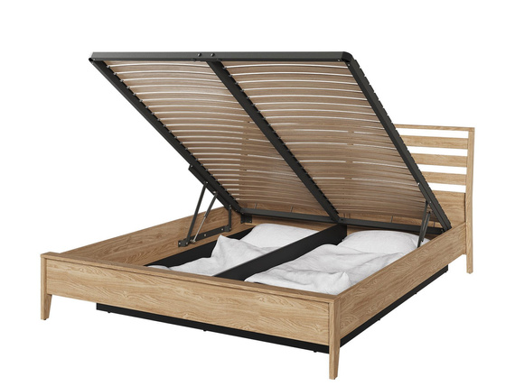 mit Bettkasten, skandinavisches Schlafzimmer MAKS