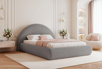Designerbett mit Bettkasten Graphit 180x200