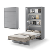 Wandklappbett Vertical BED CONCEPT 140x200 Grau
